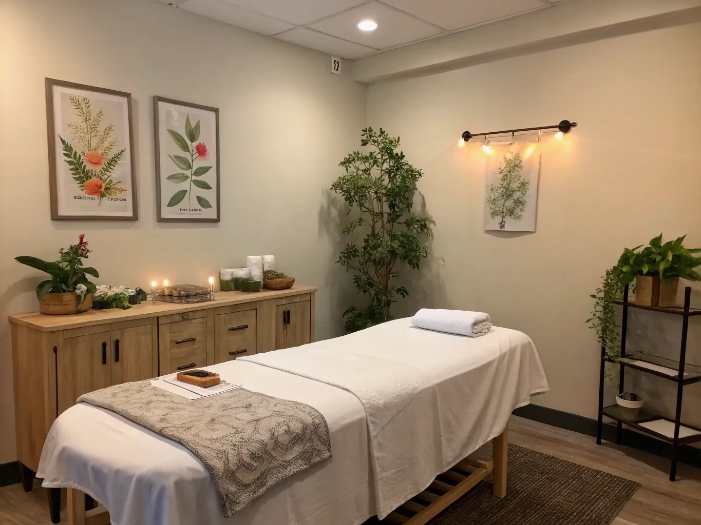 An image showcasing the welcoming and inclusive environment of Haven Therapeutic Massage, with a focus on the spa-like setting and natural light.